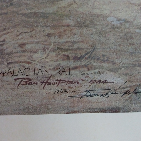 Ben Hampton artist print. "Appalachian Trail". Stamped, signed and numbered. - Picture 2 of 2